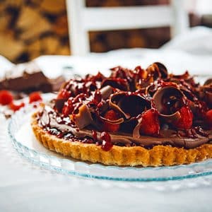 Himbeeren-Schokoladen-Tarte